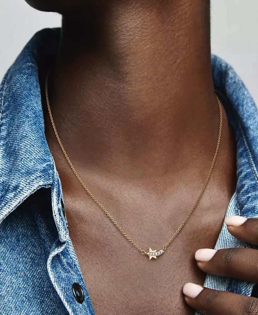 PANDORA Gold-Plated Shooting Star Pave Collier Pendant Necklace 3