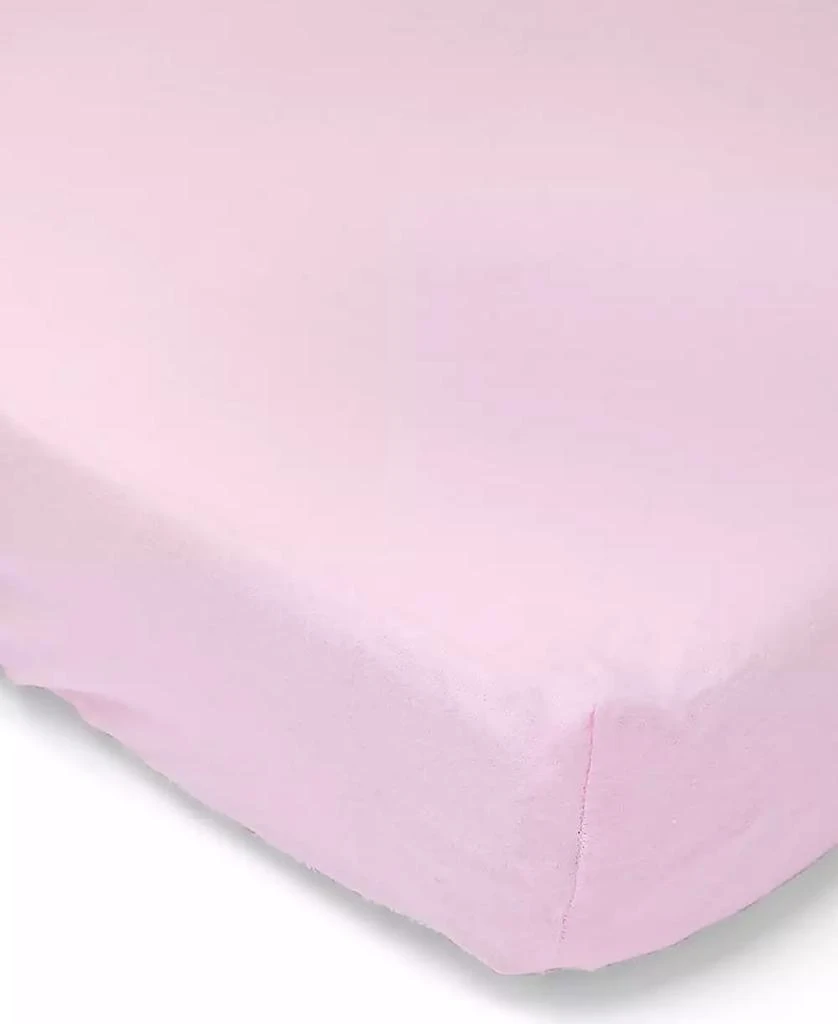 Tendertyme Baby Girls Flannel Solid Crib Sheet