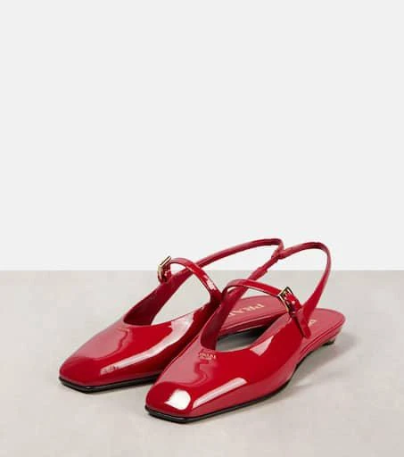 Prada Patent leather slingback flats 4