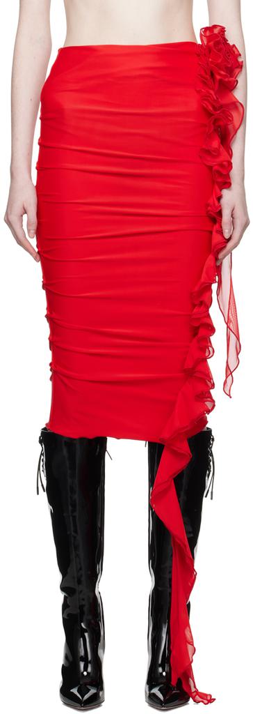 Fancì Club Red 'The Colt' Midi Skirt