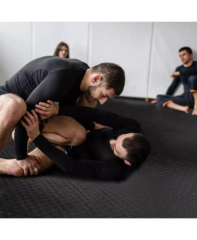 BalanceFrom Fitness 96 Sq Ft Interlocking Exercise Mat Tiles, Black (2 Pack) 7