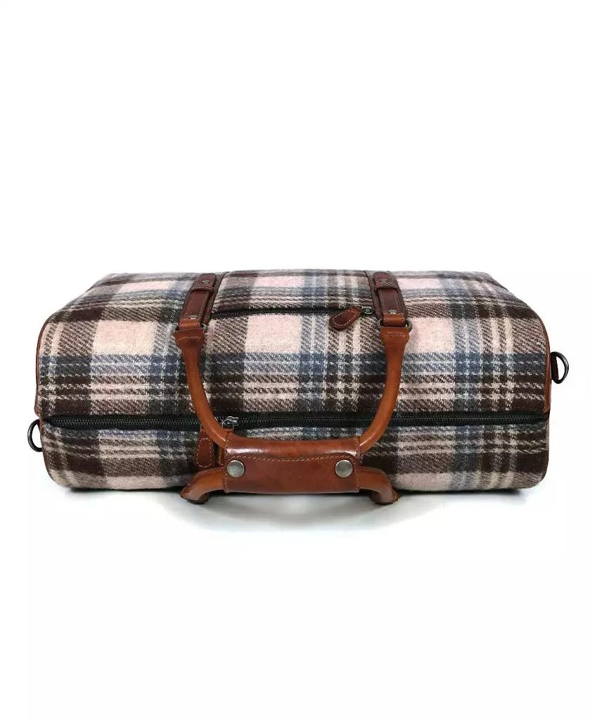 Aaron Leather Goods Quasar Leather Tweed Duffle Bag 5