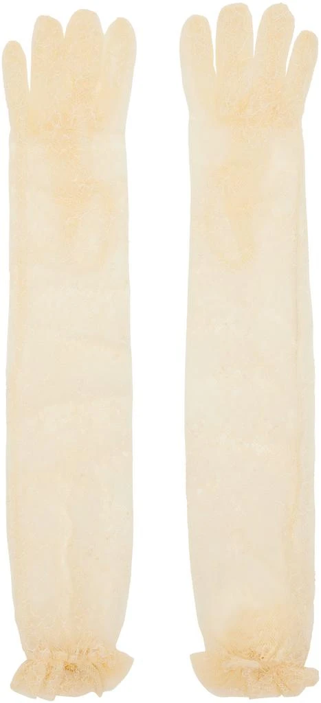 Valentino Off-White Lace Gloves 1