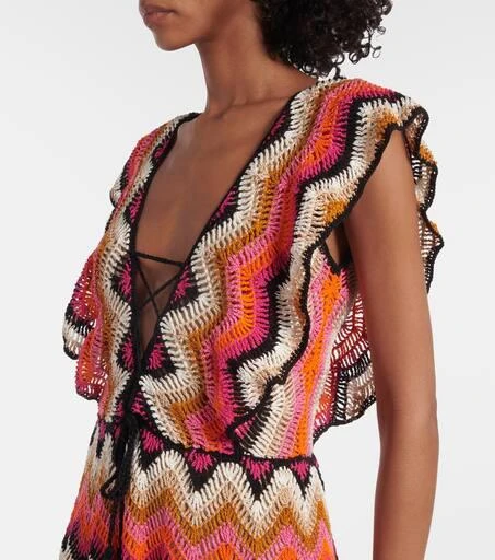 ANNA KOSTUROVA Melissa cotton crochet minidress 4