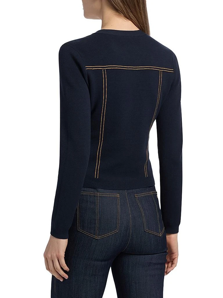 Cinq à Sept Elisha Contrast Piped Cardigan 5