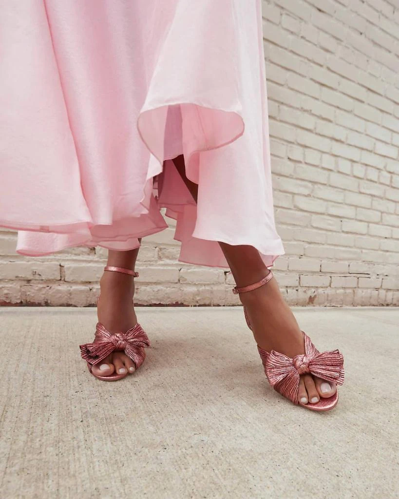 Loeffler Randall WOMEN'S CAMELLIA PLEATED BOW HEEL SANDAL 5
