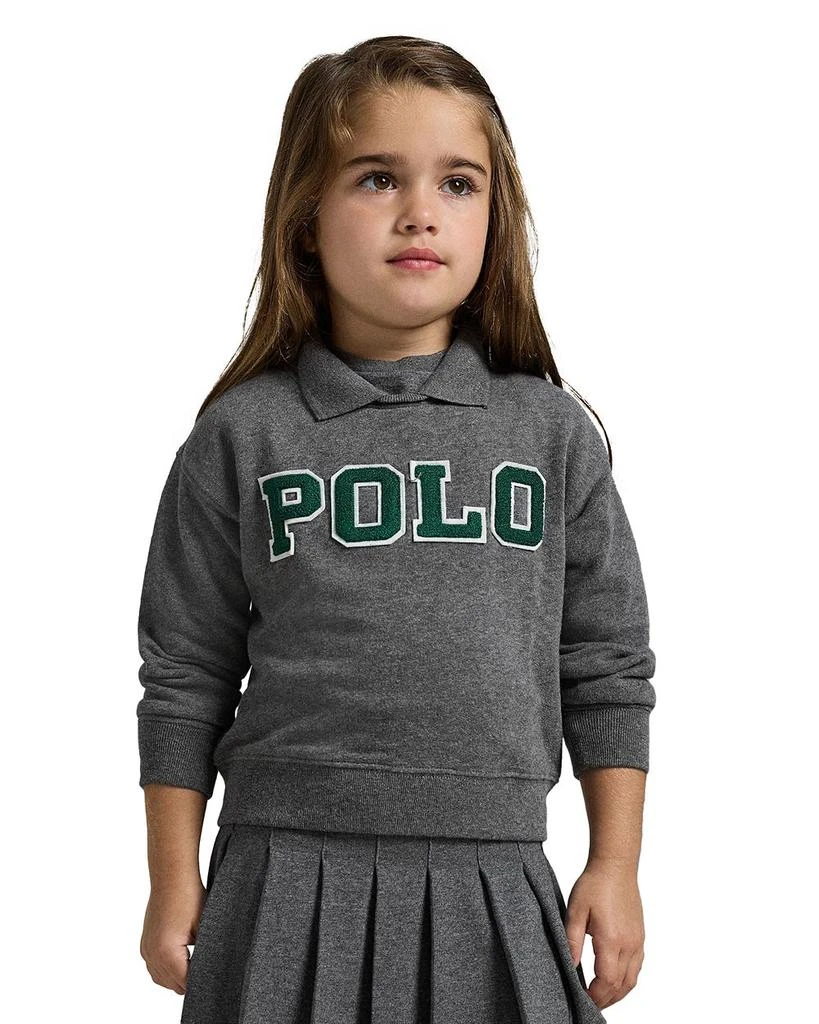 Ralph Lauren Girls' Logo Fleece Polo Sweatshirt - Big Kid, Little Kid 6