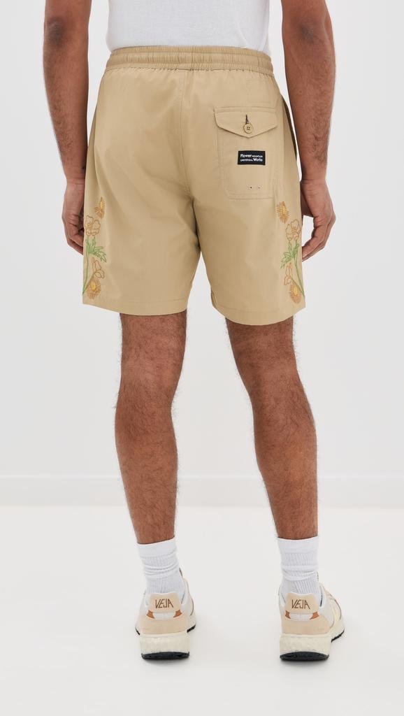 Universal Works Universal Works X Flower Mountain Beach Shorts 7.5"