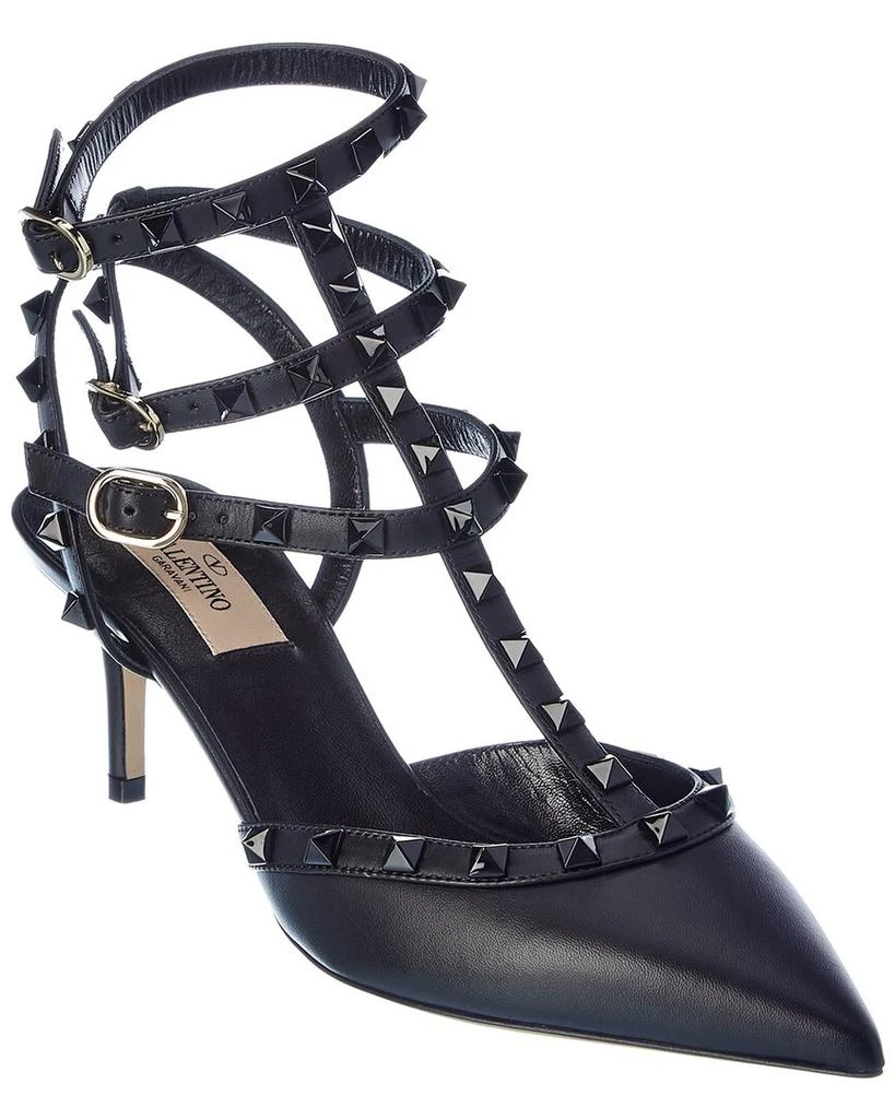 Valentino Rockstud Caged 65 Leather Ankle Strap Pump 1