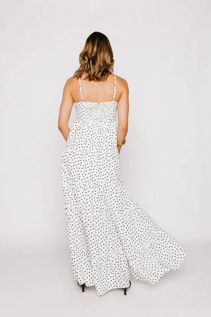 knee length dresses for ladies Jessamine POLKA DOT HALTER NECK MAXI DRESS main image 0