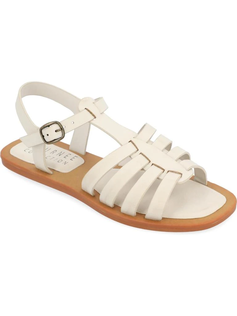 Journee Collection Benicia Womens Faux Leather Strappy Fisherman Sandals 4