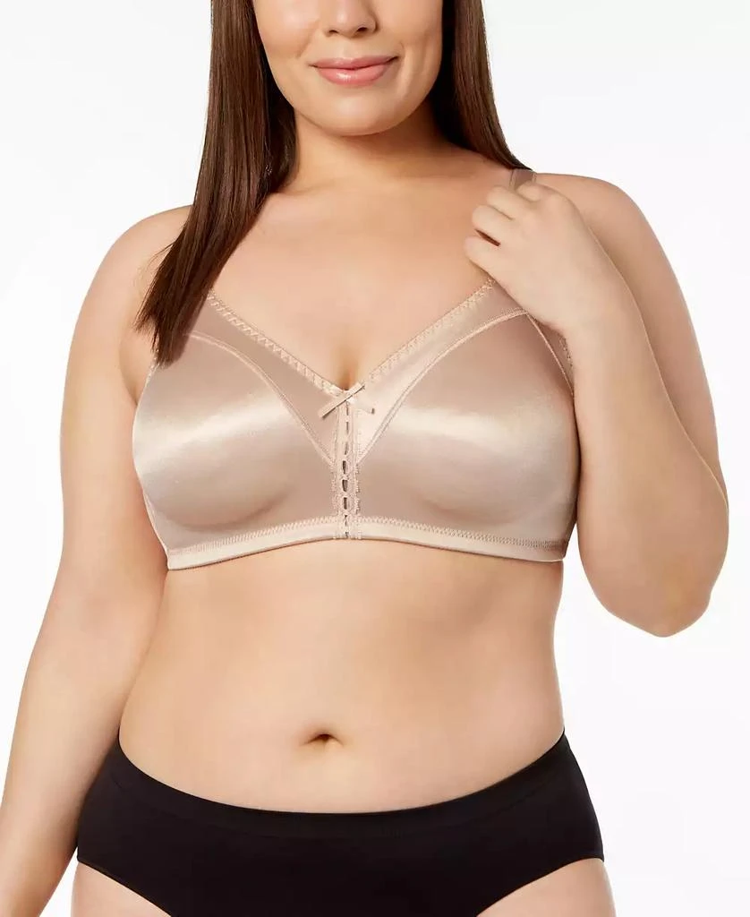 Bali Double Support Tailored Wireless Lace Up Front Bra 3820 4