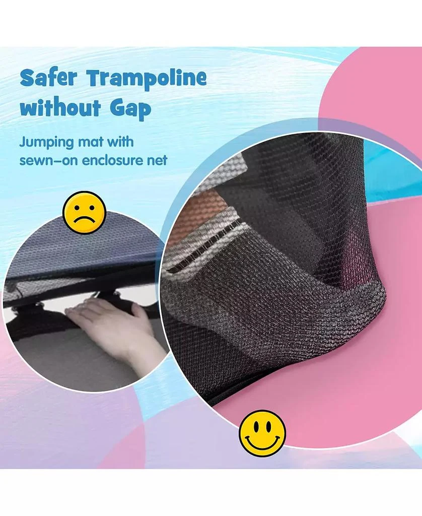 SKONYON 55 Inch Kids Recreational Trampoline Bouncing Jumping Mat with Enclosure Net 7