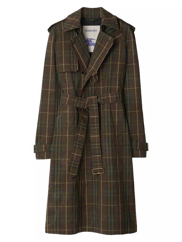 コート Burberry Check Cotton Trench Coat Burberry Vintage Check Cotton Trench Coat | Neutrals | FARFETCH