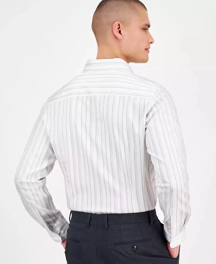 best fit dress shirts Marcello Slate Textured Long Sleeve Shirt - Men's Designer Dress Shirt main image 1