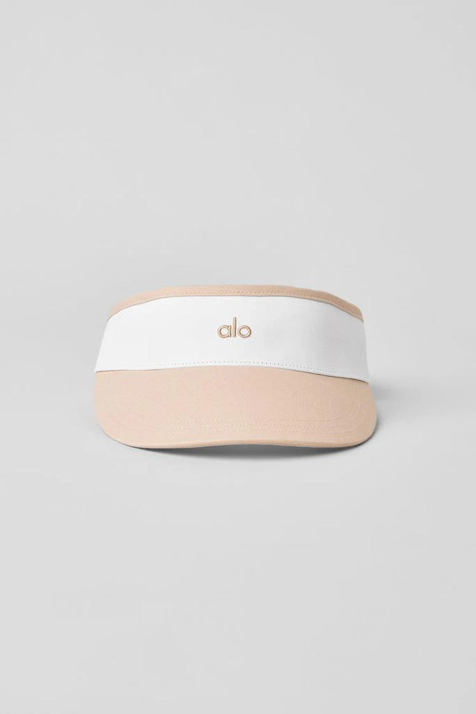 Alo Colorblock Visor - Macadamia/White 1