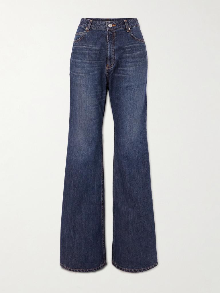 Balenciaga White Five Pocket Jeans With Ripped Hem In Cotton