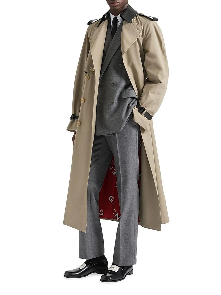 Givenchy Trenchcoat in Cotton with Leather Details 2