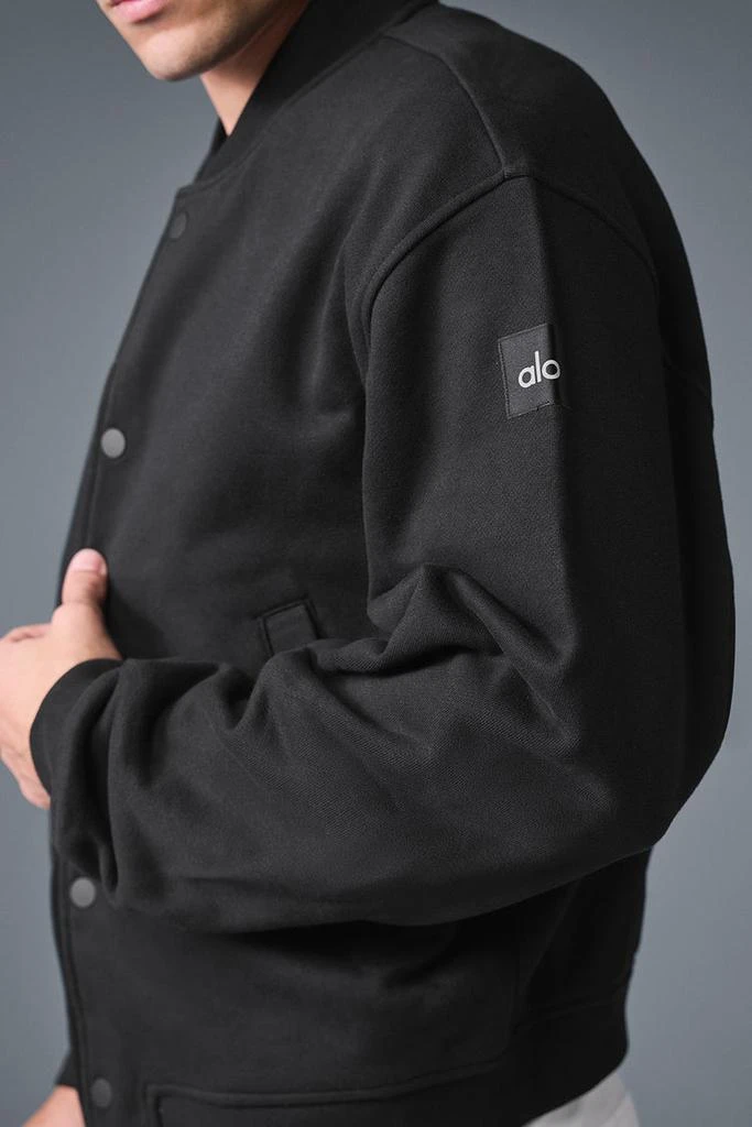Alo Renown Varsity Jacket - Athletic Heather Grey 3