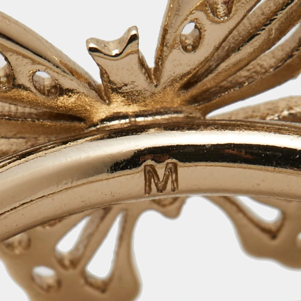 Dior Dior Butterfly Gold Tone Ring Size 52 6