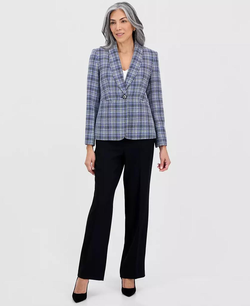 Kasper Women's Shawl-Collar Tweed Long-Sleeve Jacket