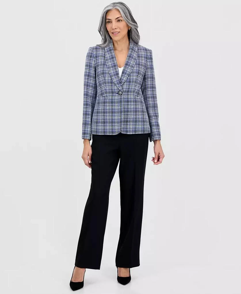 Kasper Women's Shawl-Collar Tweed Long-Sleeve Jacket 2