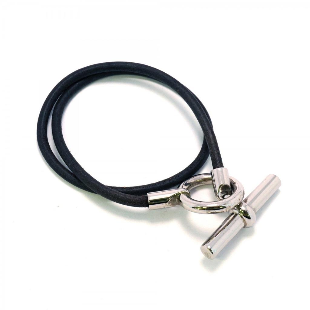 Hermes Leather Metal Charm Bracelet (Pre-Owned)