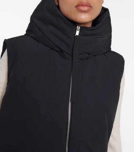 Jil Sander Oversized hooded down vest 4