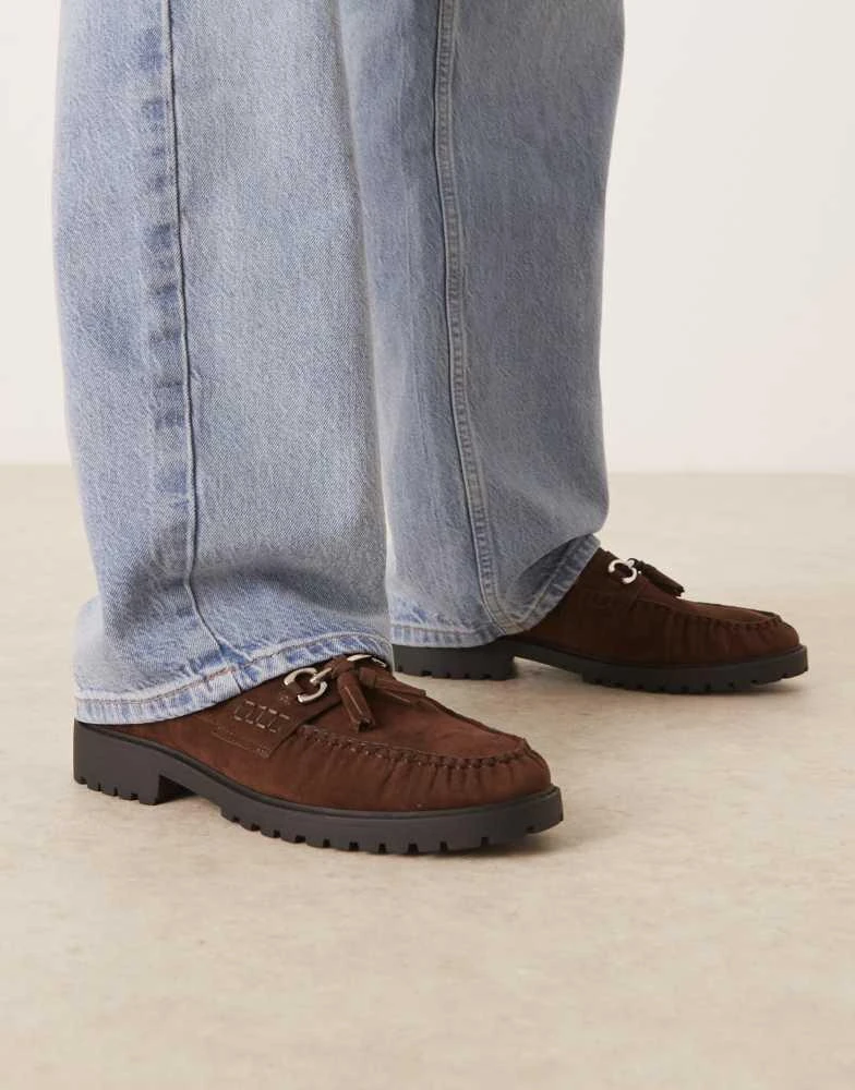  Mens Tan Suede Brogue Cap Toe Oxford Shoes Square Toe Size‎ 10 Loafer ASOS DESIGN brogue shoes in tan | ASOS main image 4