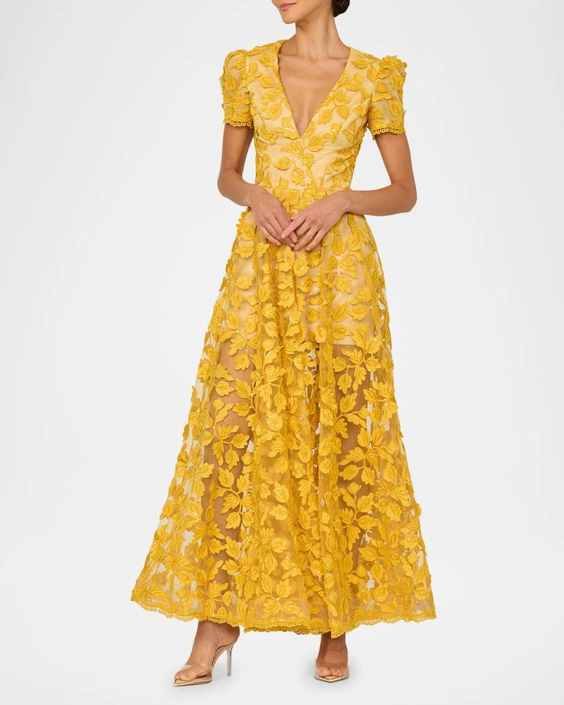 HELSI Exclusive Clara Embroidered Puff-Sleeve Gown 2