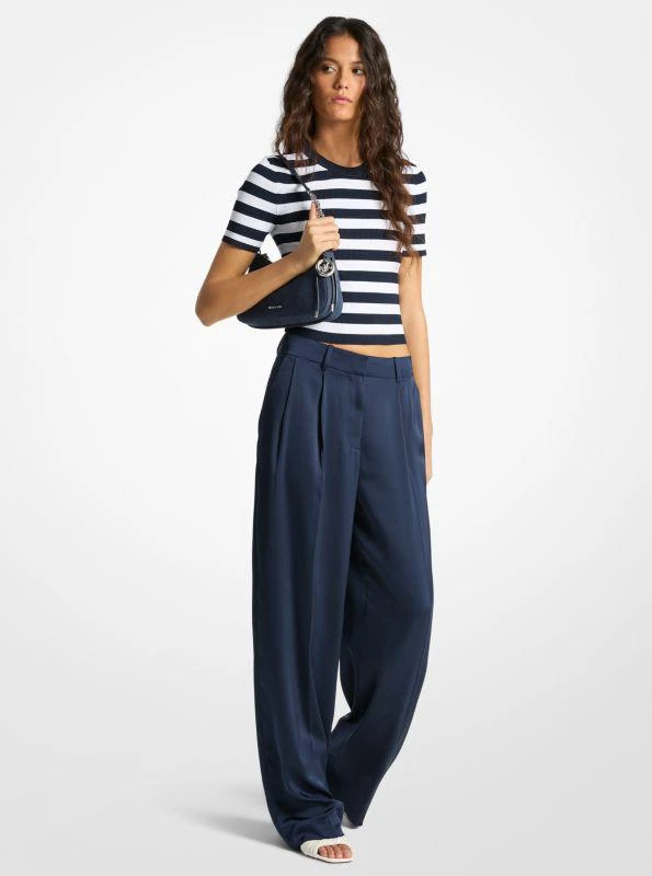 Michael Kors Drapey Satin Wide Leg Pants