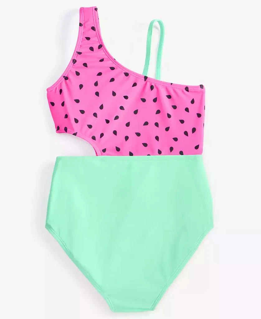 Breaking Waves Big Girls Watermelon One-Piece Swimsuit 2