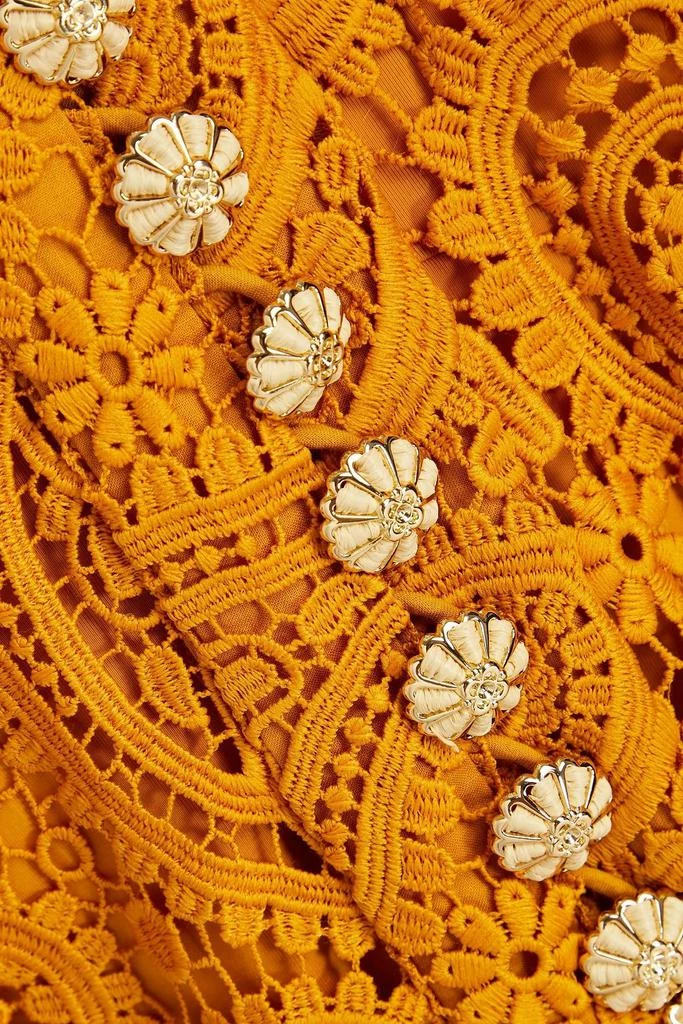 Zimmermann Embellished macramé lace mini dress 4