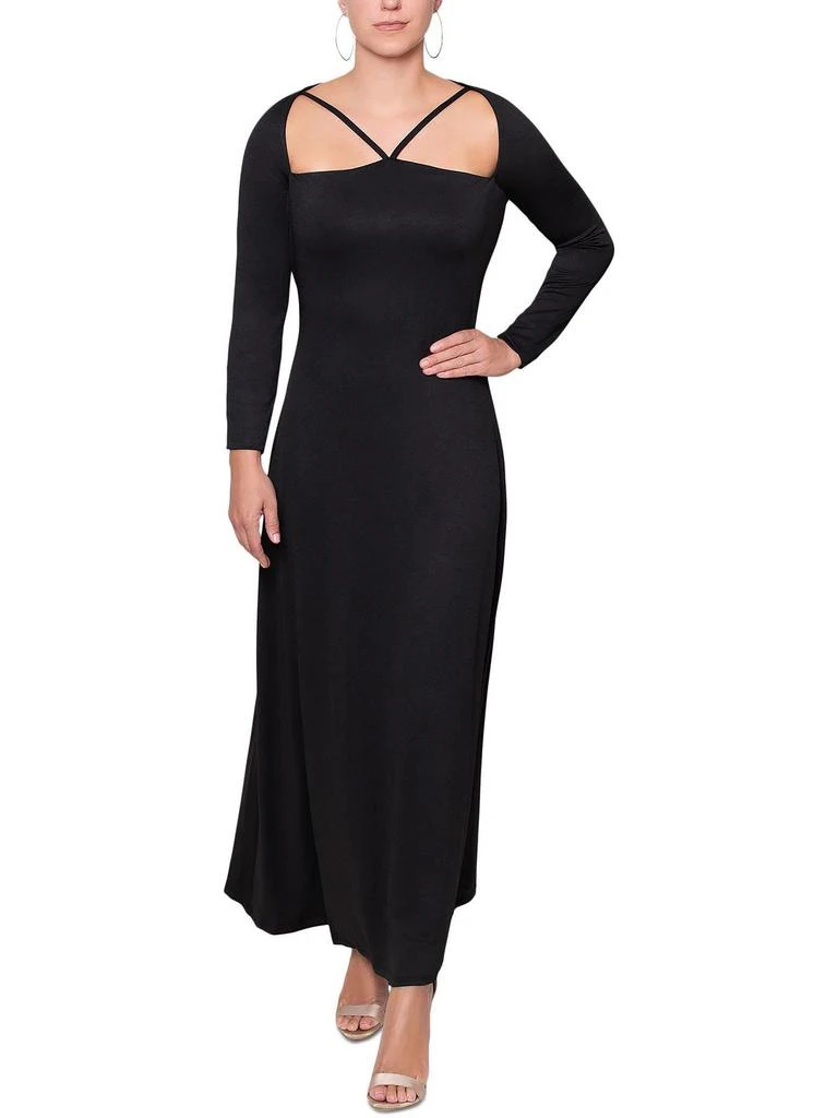 Rachel Rachel Roy Womens Strappy Neck Long Cocktail and Party Dress 1