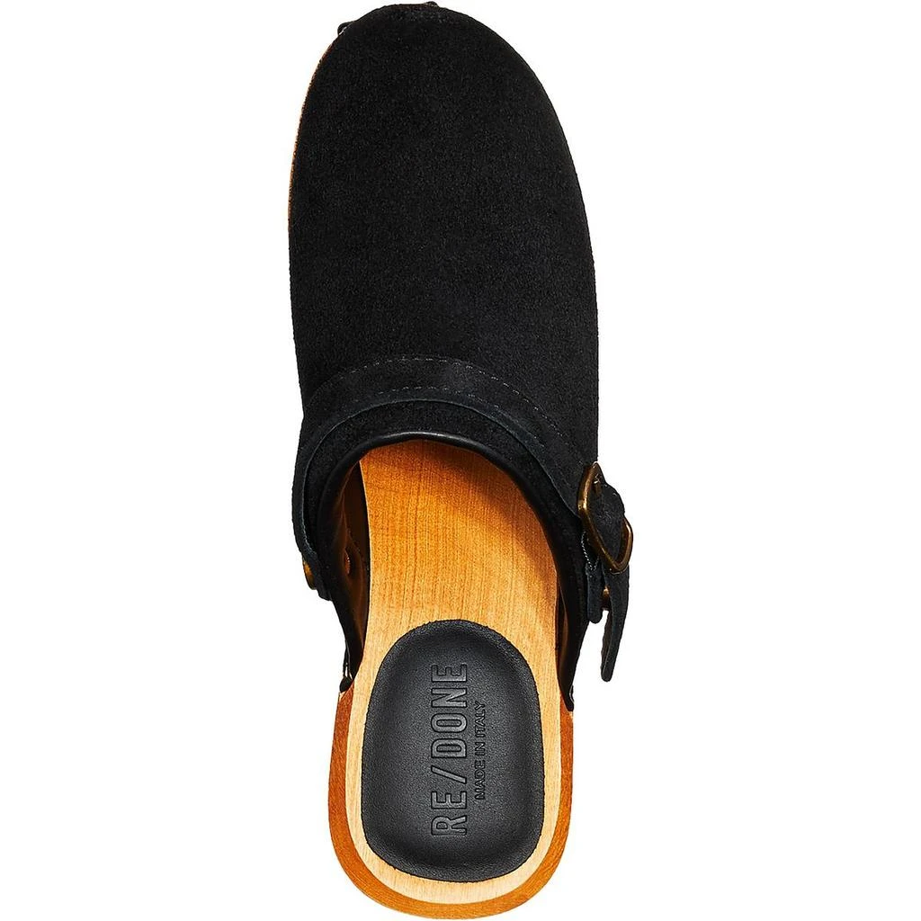REDONE 70s Classic Womens Leather Buckle Clogs 6
