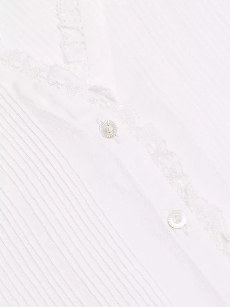DÔEN Karlie Pleated Lace-Trim Top 7
