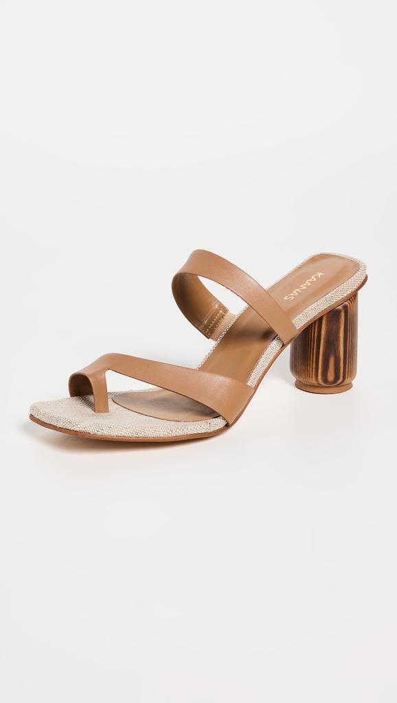 Kaanas Otto Toe Ring Strappy Chunky Heels
