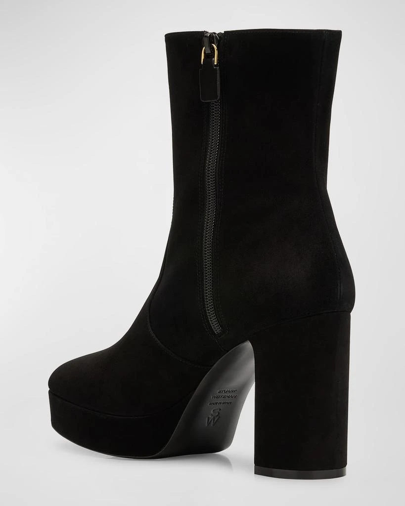 Stuart Weitzman Dayna Suede Platform Booties 4