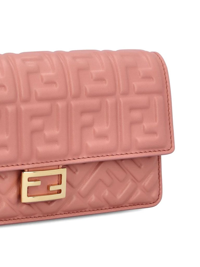 Fendi Fendi Baguette FF Embossed Chain-Linked Wallet 4