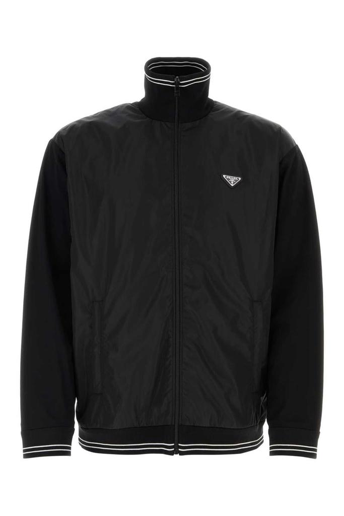 ジャケット・アウター prada sports nylon jacket triangle plate Prada Sport Nylon Full Zip Windbreaker Jacket Triangle Logo