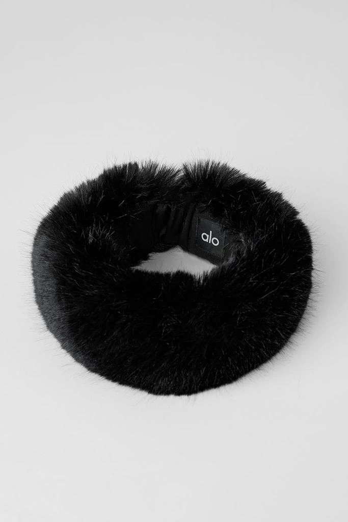 Alo Faux Fur Wintersun Headband - Black 2