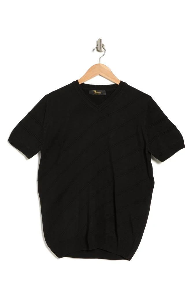 TR Premium Short Sleeve Textured V-Neck T-Shirt 3