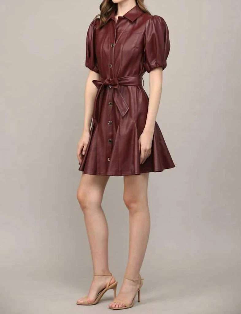 Shop Fate - Vegan Leather Tie Waist Dress on Sale at BeyondStyle  Get 50%  Off Fate - Vegan Leather Tie Waist Dress with Limited-Time Flash Deals,  Exclusive Discounts, and Special Offers.