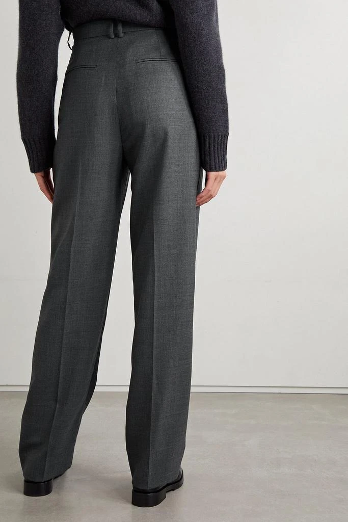 NILI LOTAN Abella pleated wool-twill straight-leg pants 3