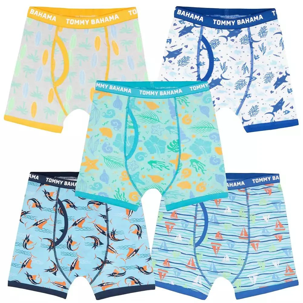 Tommy Bahama Boys 5-Pack Cotton Boxer Briefs Underwear