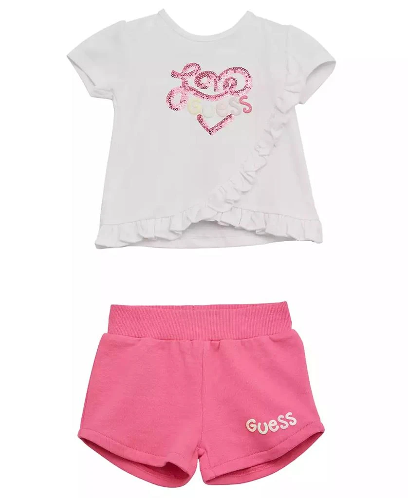 GUESS GUESS Baby Girls Short Sleeve Top and Short Set 1