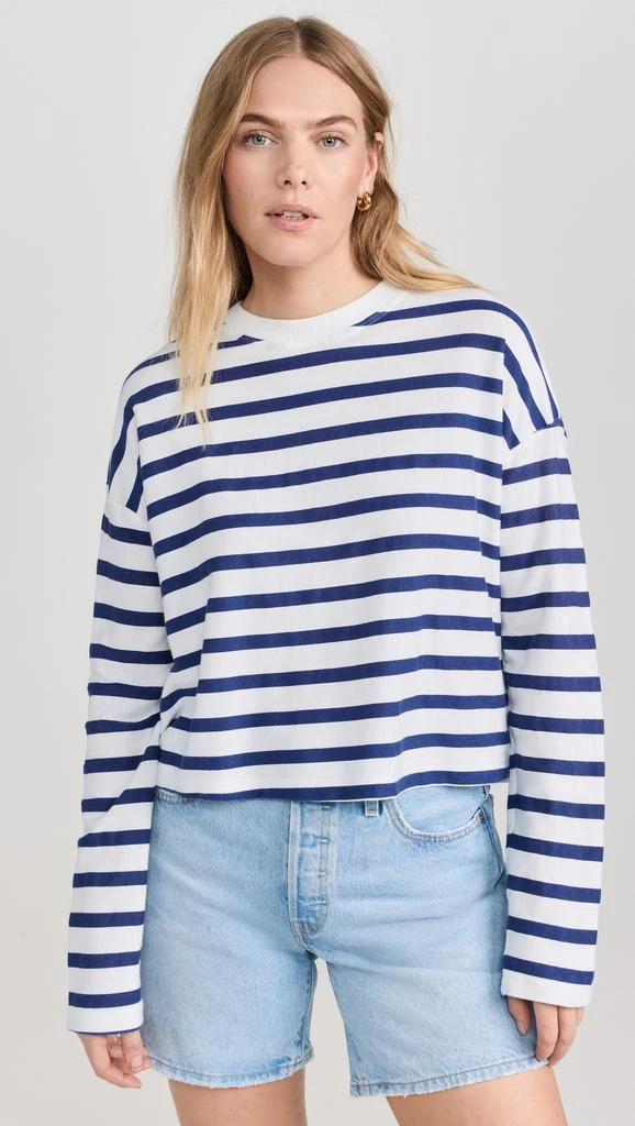 ASKK NY Printed Cropped Long Sleeve Top 1