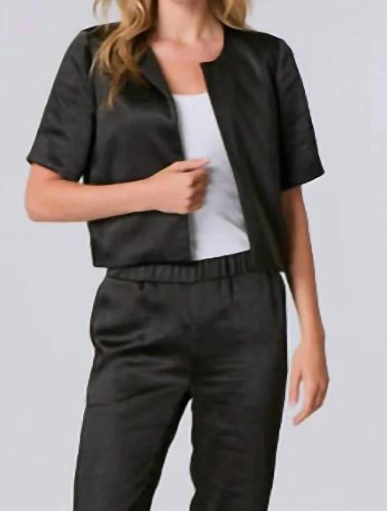 J. Society J. Society - Satin Short Sleeve Open Blazer