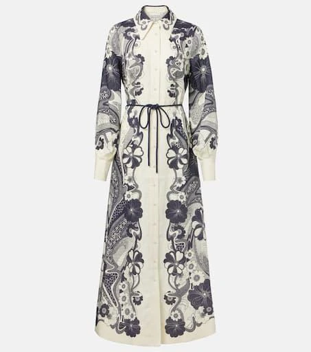 ALÉMAIS Mickey printed linen shirt dress 1
