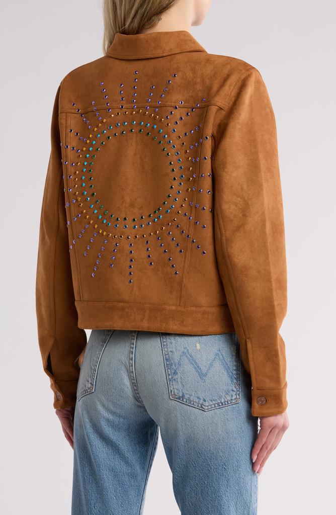 MOTHER The Bruiser Faux Suede Trucker Jacket